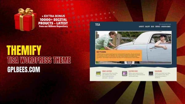 Themify Tisa Wordpress Theme At Best Price - Gpl Bees