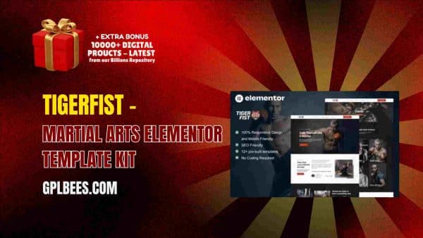 Tigerfist – Martial Arts Elementor Template Kit At Best Price - Gpl Bees