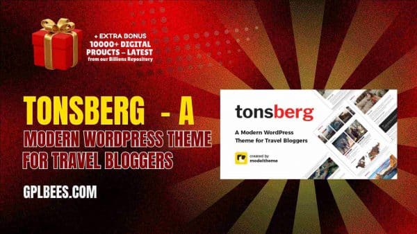 Tonsberg  - A Modern Wordpress Theme For Travel Bloggers At Best Price - Gpl Bees