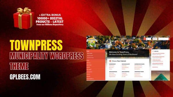 Townpress Municipality Wordpress Theme At Best Price - Gpl Bees