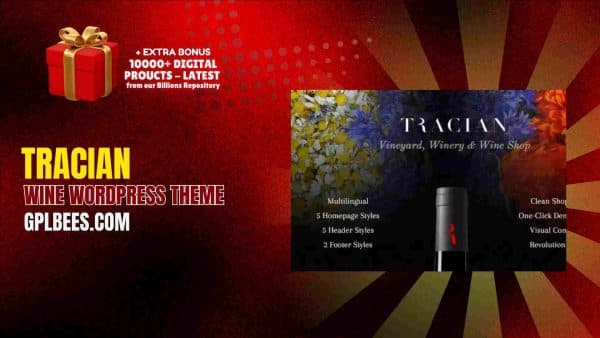 Tracian – Wine Wordpress Theme At Best Price - Gpl Bees