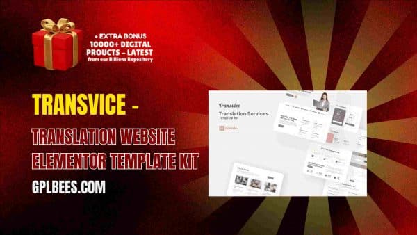 Transvice – Translation Website Elementor Template Kit At Best Price - Gpl Bees
