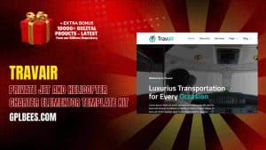 Travair – Private Jet and Helicopter Charter Elementor Template Kit - Buy GPL 204 at Best Price