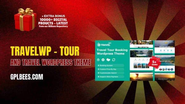 Travelwp – Tour And Travel Wordpress Theme At Best Price - Gpl Bees