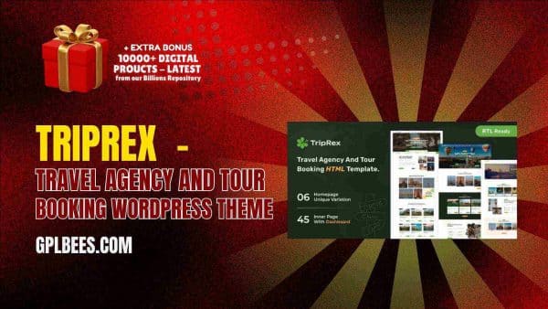 Triprex  - Travel Agency And Tour Booking Wordpress Theme At Best Price - Gpl Bees