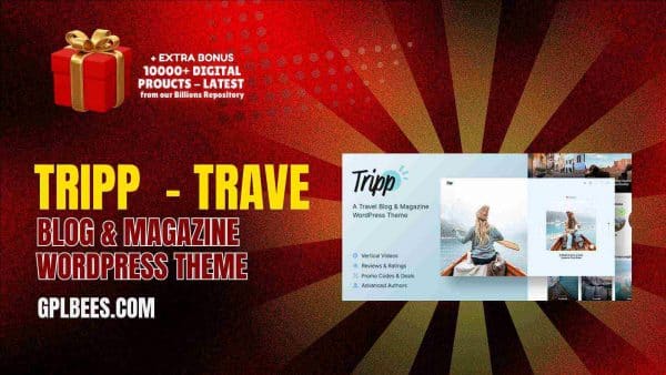 Tripp  - Travel Blog &Amp; Magazine Wordpress Theme At Best Price - Gpl Bees