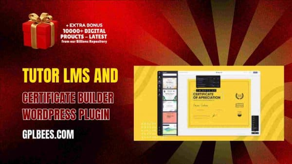 Tutor Lms And Certificate Builder Wordpress Plugin At Best Price - Gpl Bees
