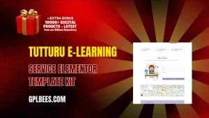 Tutturu E-Learning Service Elementor Template Kit - Buy GPL 207 at Best Price