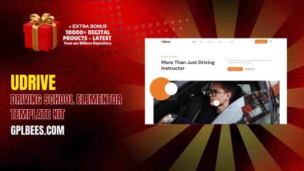 Udrive – Driving School Elementor Template Kit At Best Price - Gpl Bees