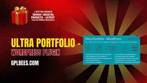 Ultra Portfolio – Wordpress Plugin At Best Price - Gpl Bees