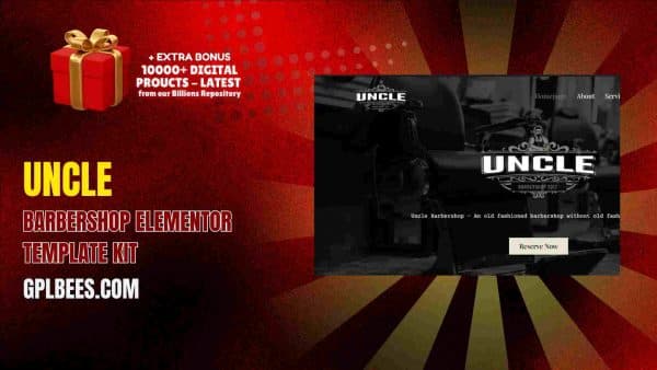 Uncle – Barbershop Elementor Template Kit At Best Price - Gpl Bees
