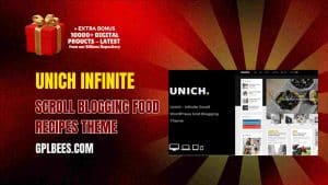 Unich Infinite Scroll Blogging Food Recipes Theme - Buy GPL 94 at Best Price