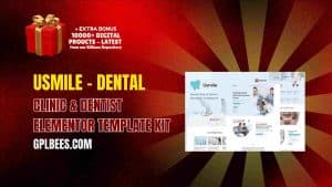 Usmile – Dental Clinic & Dentist Elementor Template Kit - Buy GPL 210 at Best Price