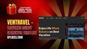 Ventravel – Traveling Agency Elementor Template Kit - Buy GPL 213 at Best Price
