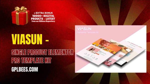Viasun – Single Product Elementor Pro Template Kit At Best Price - Gpl Bees