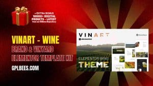 Vinart – Wine Brand & Vinyard Elementor Template Kit - Buy GPL 215 at Best Price