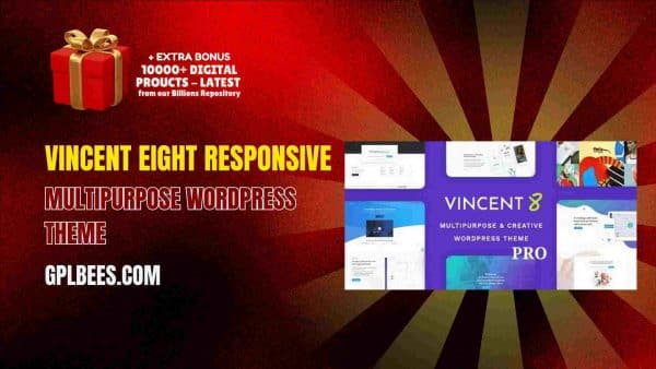 Vincent Eight Responsive Multipurpose Wordpress Theme At Best Price - Gpl Bees