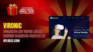 Vironic – Augmented and Virtual Reality Services Elementor Template Kit - Buy GPL 216 at Best Price