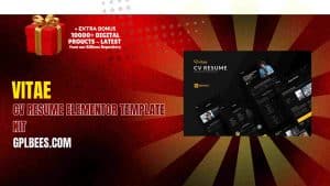 Vitae – CV Resume Elementor Template Kit - Buy GPL 217 at Best Price
