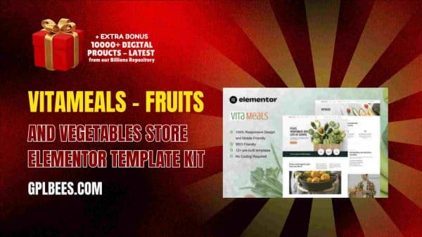 Vitameals – Fruits And Vegetables Store Elementor Template Kit At Best Price - Gpl Bees
