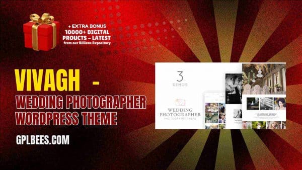 Vivagh  - Wedding Photographer Wordpress Theme At Best Price - Gpl Bees