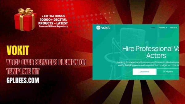 Vokit – Voice Over Services Elementor Template Kit At Best Price - Gpl Bees