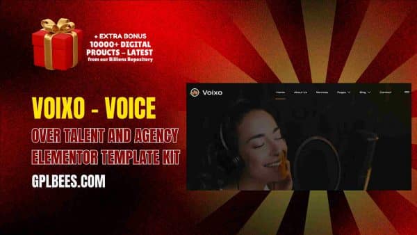 Voixo – Voice Over Talent And Agency Elementor Template Kit At Best Price - Gpl Bees