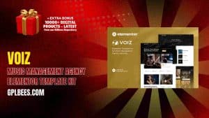 Voiz – Music Management Agency Elementor Template Kit - Buy GPL 218 at Best Price