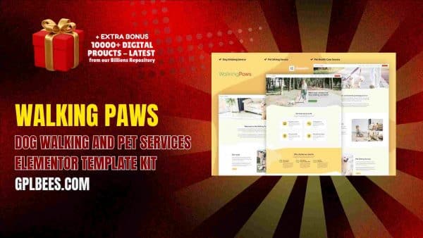 Walking Paws – Dog Walking And Pet Services Elementor Template Kit At Best Price - Gpl Bees
