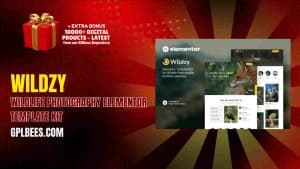 Wildzy – Wildlife Photography Elementor Template Kit - Buy GPL 222 at Best Price
