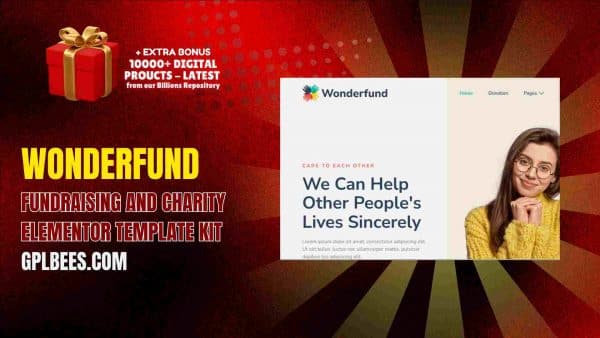 Wonderfund – Fundraising And Charity Elementor Template Kit At Best Price - Gpl Bees