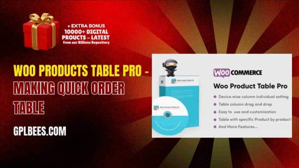 Woo Products Table Pro – Making Quick Order Table At Best Price - Gpl Bees