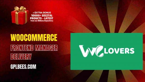 Woocommerce Frontend Manager Delivery At Best Price - Gpl Bees