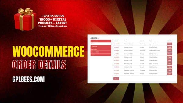 Woocommerce Order Details At Best Price - Gpl Bees