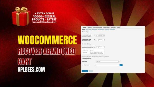 Woocommerce Recover Abandoned Cart At Best Price - Gpl Bees