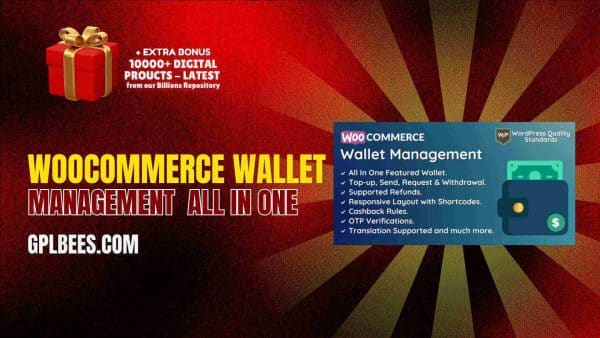 Woocommerce Wallet Management | All In One At Best Price - Gpl Bees