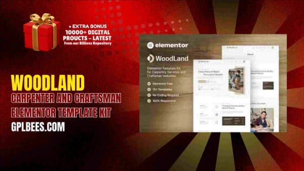 Woodland – Carpenter And Craftsman Elementor Template Kit At Best Price - Gpl Bees