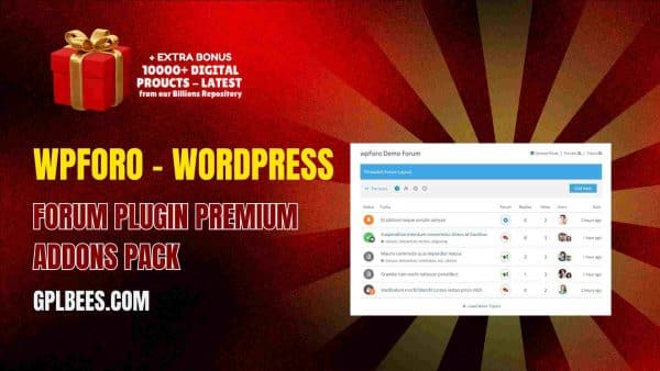 Wpforo – Wordpress Forum Plugin Premium Addons Pack At Best Price - Gpl Bees