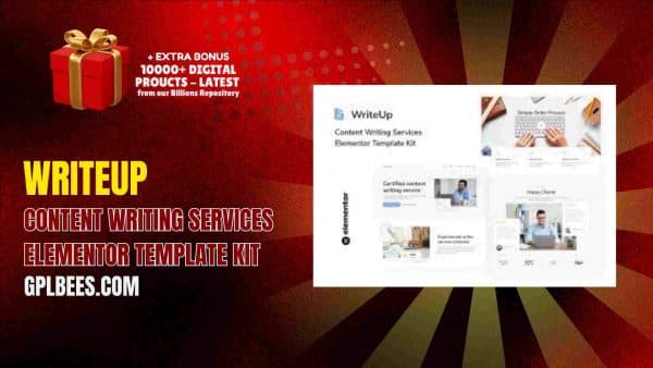 Writeup – Content Writing Services Elementor Template Kit At Best Price - Gpl Bees