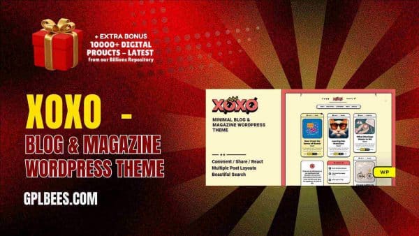 Xoxo  - Blog &Amp; Magazine Wordpress Theme At Best Price - Gpl Bees