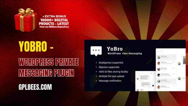 Yobro – Wordpress Private Messaging Plugin At Best Price - Gpl Bees