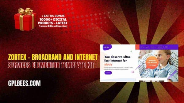 Zortex – Broadband And Internet Services Elementor Template Kit At Best Price - Gpl Bees