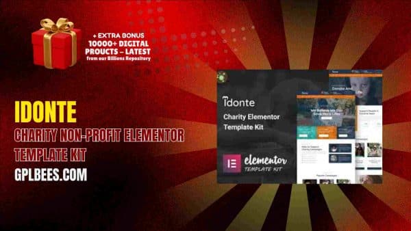 Idonte – Charity Non-Profit Elementor Template Kit At Best Price - Gpl Bees