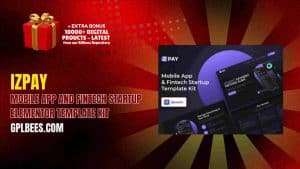 iZPAY – Mobile App and Fintech Startup Elementor Template Kit - Buy GPL 112 at Best Price