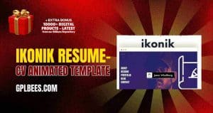ikonik – Resume/CV Animated Template - Buy GPL Resume Wordpress Themes at Best Price