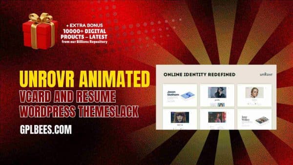 Unrovr – Animated Vcard And Resume Wordpress Theme At Best Price - Gpl Bees