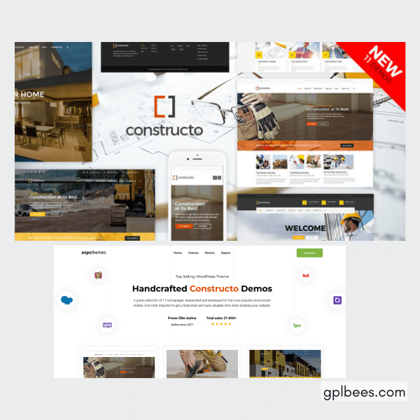 Constructo Construction Wordpress Theme At Best Price - Gpl Bees