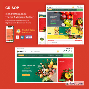 Crisop - Elementor Grocery Store and Food WooCommerce Theme - Buy GPL 15 at Best Price