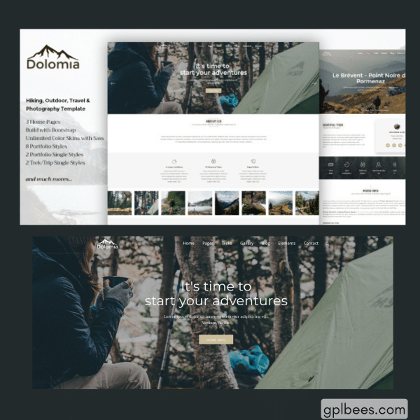 Dolomia - Hiking, Outdoor, Mountain Guide Wordpress Theme At Best Price - Gpl Bees