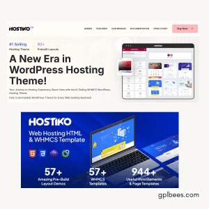 Hostiko WordPress WHMCS Hosting Theme - Buy GPL 27 at Best Price